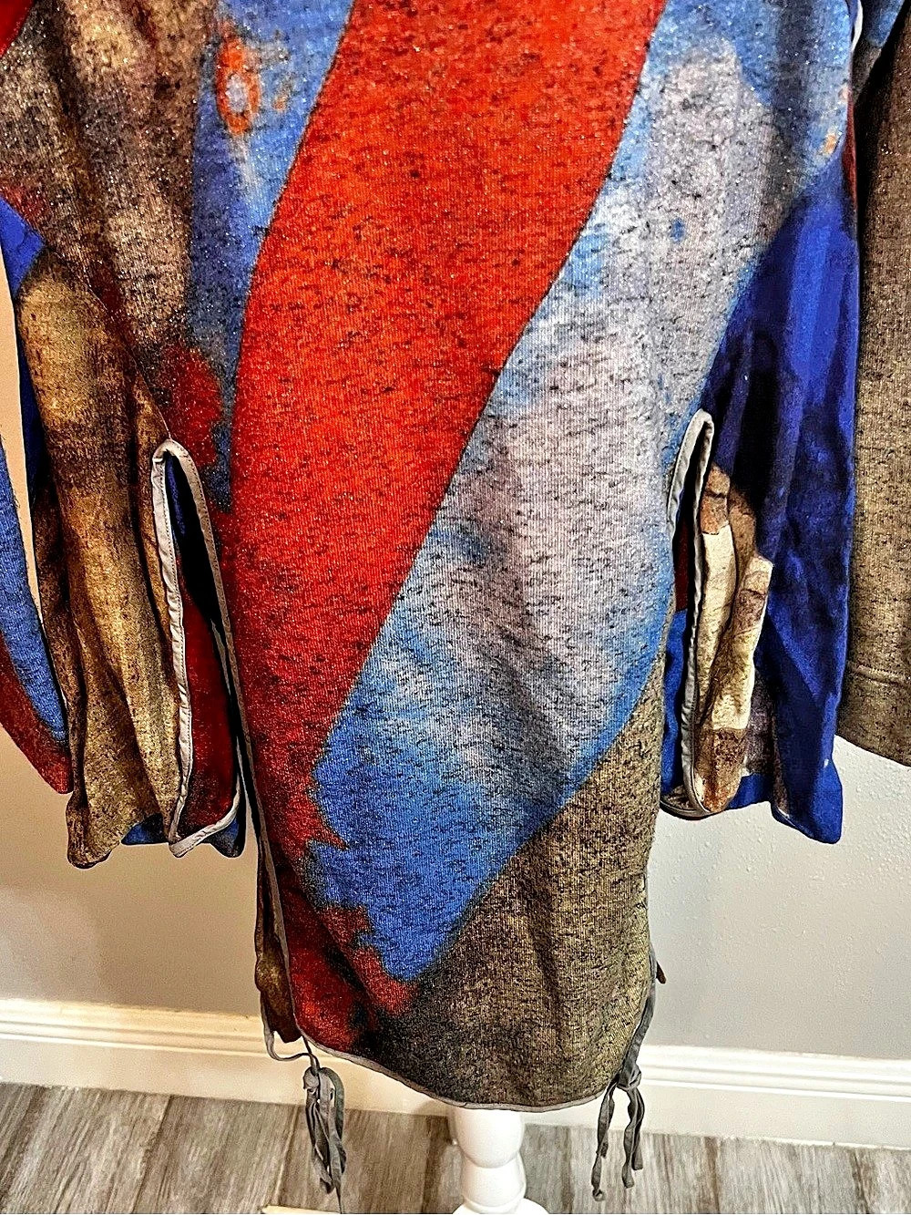 Vivienne Westwood Anglomania Geometric Mini Dress Red & Blue Size 40 vintage 90s - Picture 6 of 16